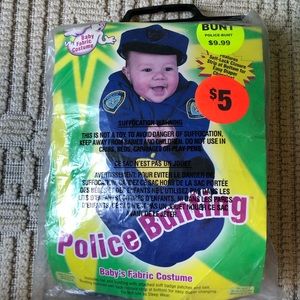 Vintage Halloween Police costume Baby 6-12 Months with Hat in original packaging